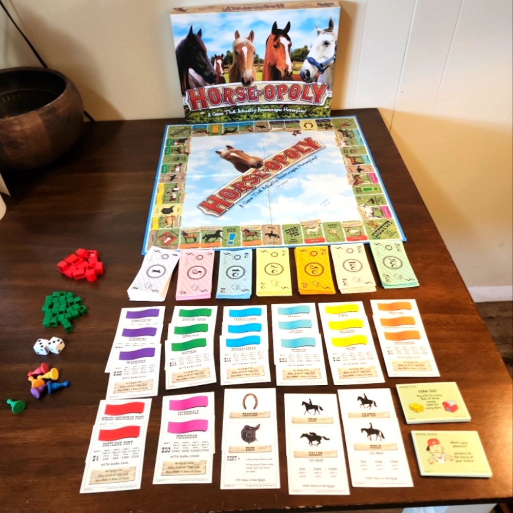 Board Game Horse-Opoly Board Game by Late for the Sky.
